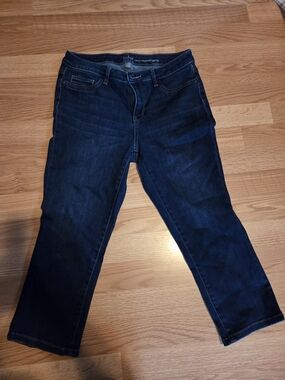 Women's Cropped Straight Jeans - Dark Indigo